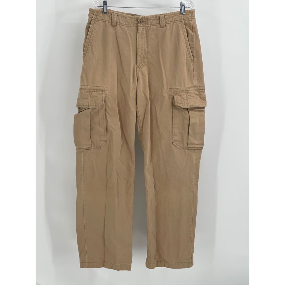 Vintage Gap Cargo Pants Men Size 34x32 Tan Khaki Loose Fit